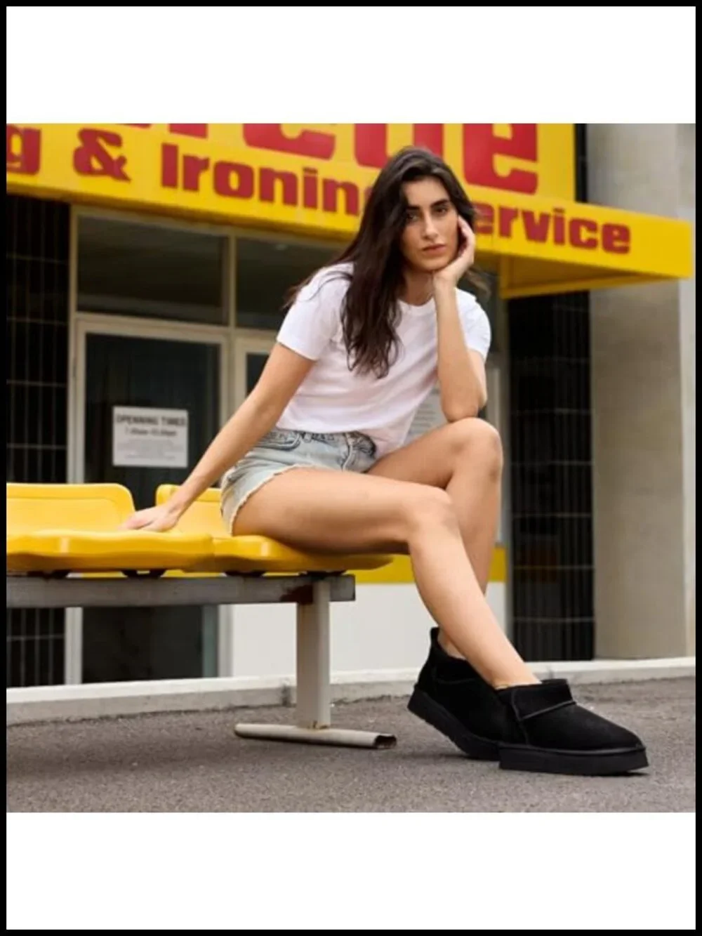Genuine Suede Ankle Platform Boots with Cozy Faux Fur Lining